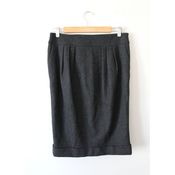 Burberry of London Wool Knee Length Pencil Skirt Size US 4 - Picture 2 of 9
